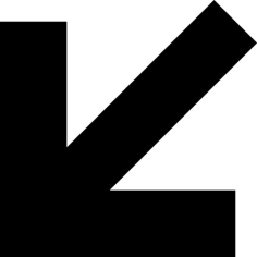 Down Left Arrow Outline Icon Svg Set, Free Vectors File